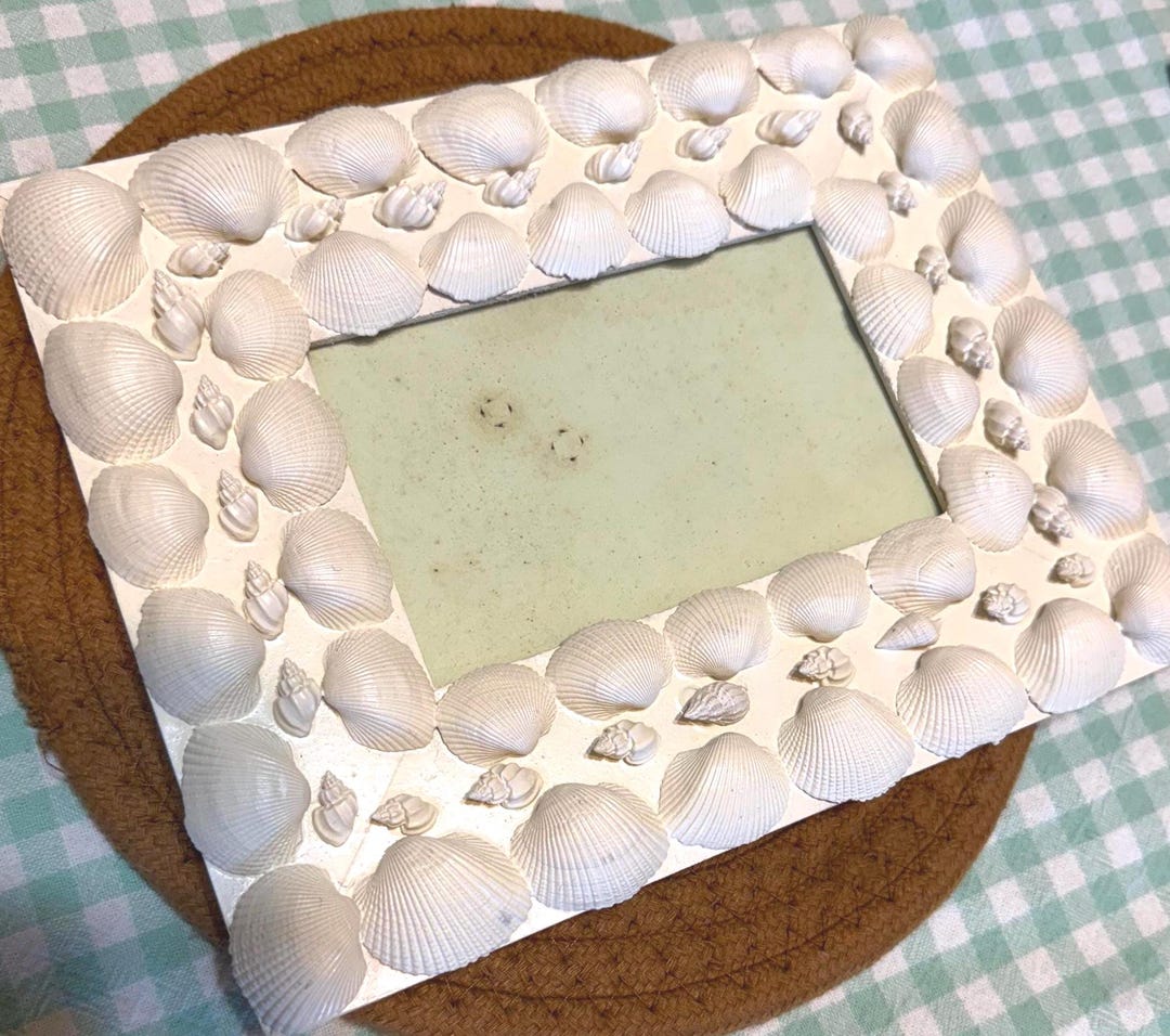 Wight Shell Frame White Seashell Frame - Etsy