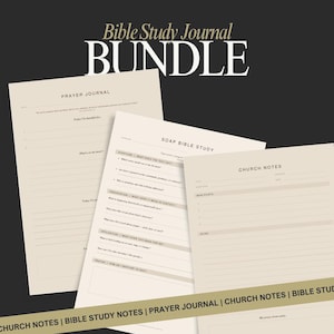 Printable SOAP Bible Study for Women with Church Notes Template, Sermon Notes Template and Printable Prayer Journal Template