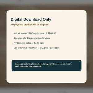 Pu&ograve; includere: Grafica per download digitale con la scritta "Solo download digitale". L'immagine indica che nessun prodotto fisico verr&agrave; spedito e include informazioni sul pacchetto di attivit&agrave; PDF, sul processo di download e sull'utilizzo per scopi didattici.