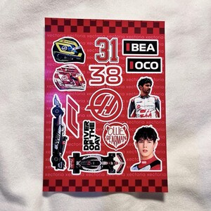 Premium Vinyl Stickers A6 - Formula 1 Team Haas