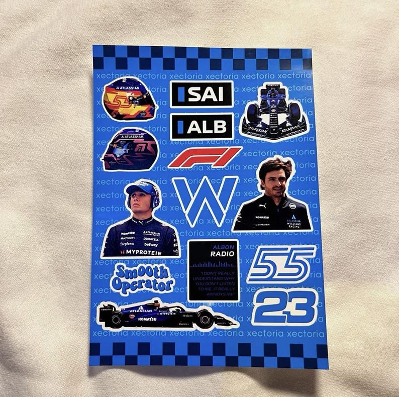 Premium Vinyl Stickers A6 - Formula 1 Team Williams