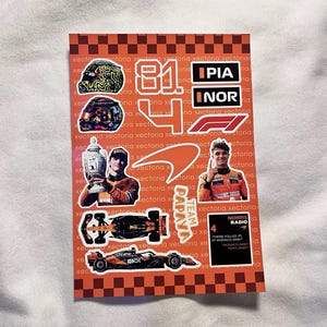 Premium Vinyl Stickers A6 - Formula 1 Team Mclaren