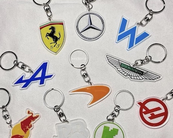 Chaveiro de acrílico premium – Logotipo da equipe de Fórmula 1