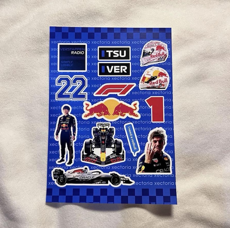 Premium Vinyl Stickers A6 - Formula 1 Team Redbull Racing