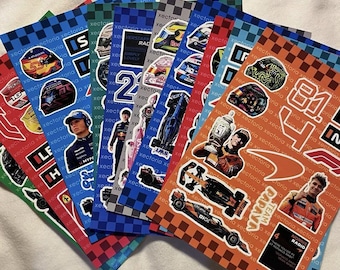 Adesivos de vinil premium A6 - Equipe de Fórmula 1