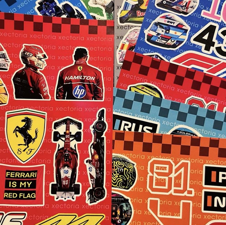 Premium Vinyl Stickers A6 - Formula 1 Team image 6