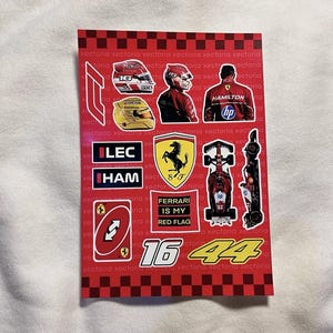 Premium Vinyl Stickers A6 - Formula 1 Team Ferrari