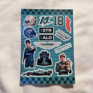 Premium Vinyl Stickers A6 - Formula 1 Team Aston Martin