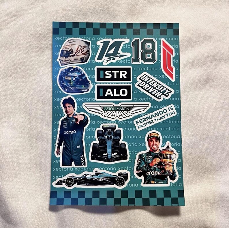 Premium Vinyl Stickers A6 - Formula 1 Team Aston Martin