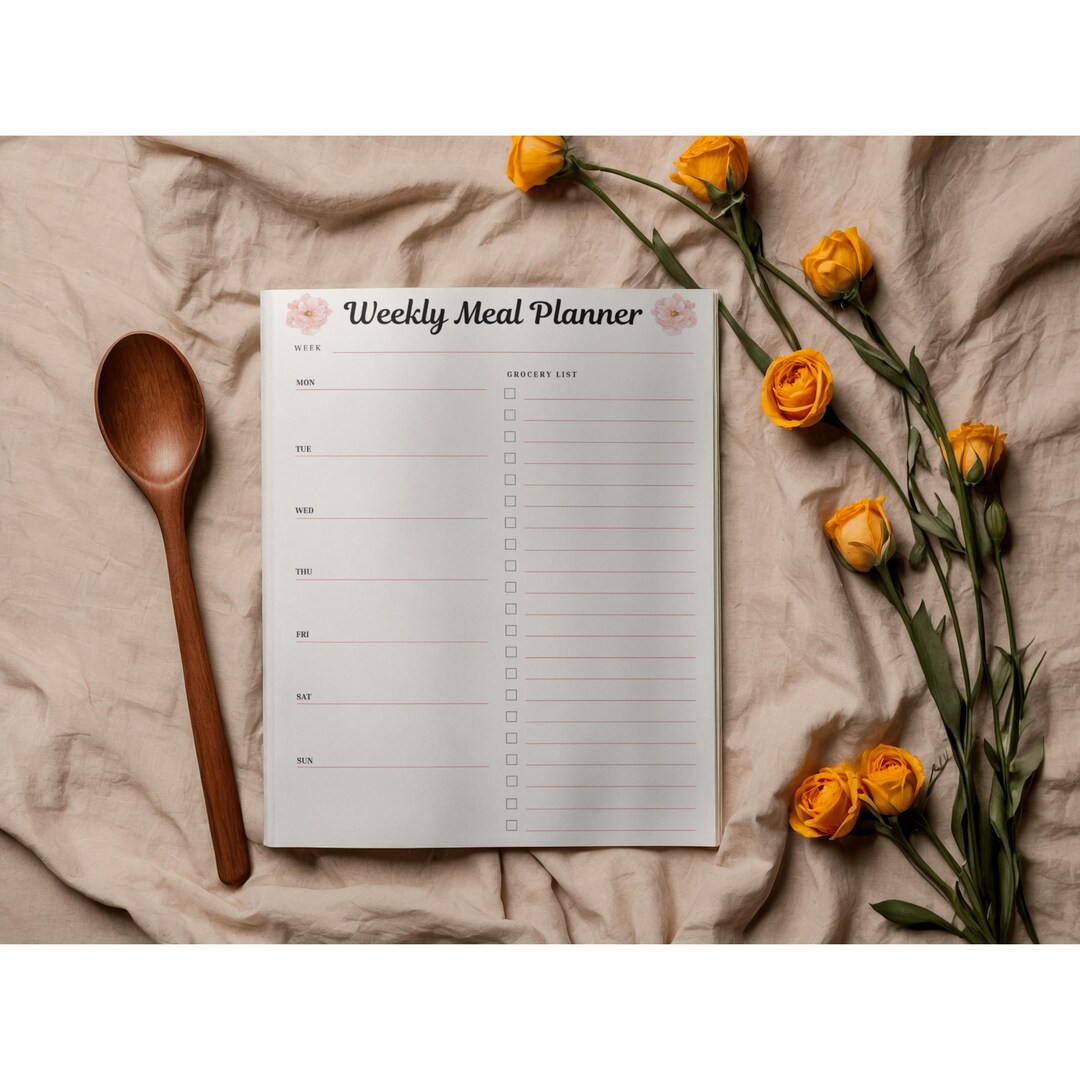 Weekly Meal Planner Printable | Meal Planning | Grocery List Planner ...