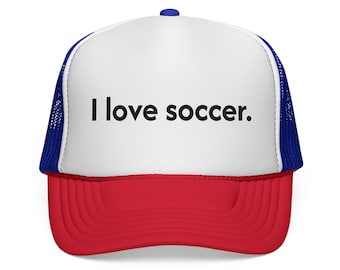 Amo il calcio Cappellino da camionista / Cappello sportivo, Cappellino in rete per tifosi di calcio