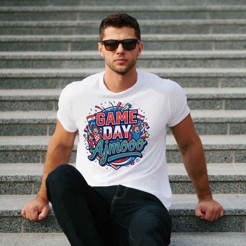 Croatia Game Day Ajmooo Shirt, Croatian Soccer Fan T-Shirt, World Cup Croatia Tee, Hrvatska Football Fan Gift image 3