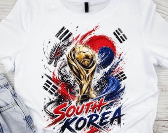 South Korea Soccer Shirt World Cup 2026, Football Fan Tee, South Korea National Team Shirt, World Cup Fan Gear, Sports Gift