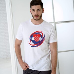Croatia Soccer Ball Shirt, Croatian Football Fan T-Shirt, World Cup Croatia Tee, Hrvatska Flag Shirt, Soccer Fan Gift image 3