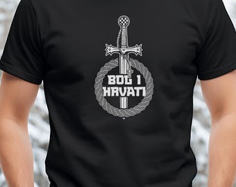 Croatian Pride T-Shirt, Bog i Hrvati Shirt, Croatia Graphic Tee, Unisex Shirt