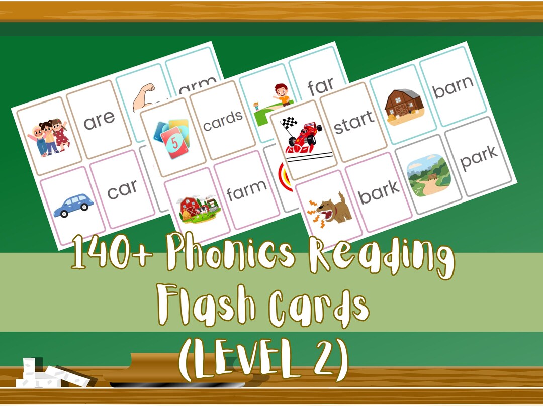 Phonics Reading - Level 2 Flashcards Preschool - Etsy