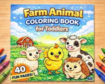 Farm Animal Coloring Book for Toddlers | Printable Coloring Pages PDF