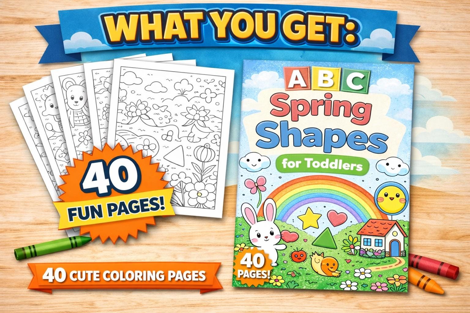 Spring Color By Shape Spring Shapes Coloring Pages for Toddlers | Preschool Shape Learning ...