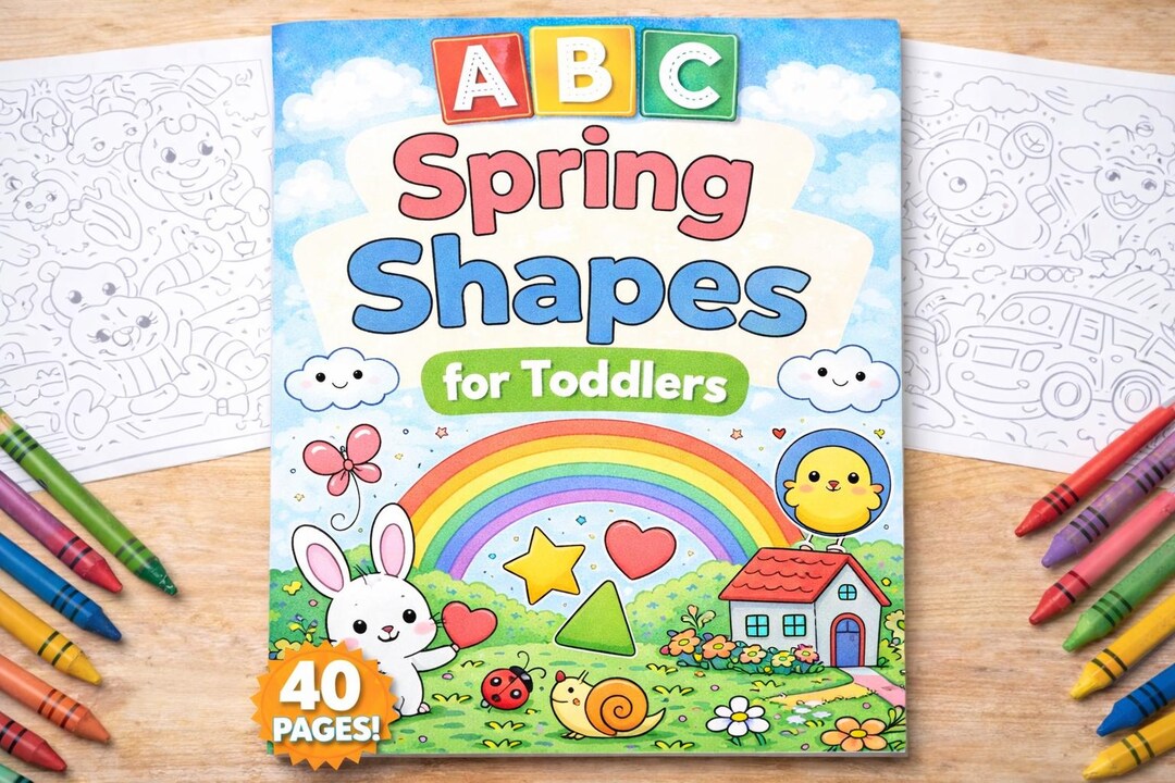 Spring Shapes Coloring Pages for Toddlers | Preschool Shape Learning ...