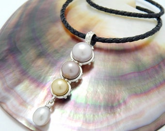 Tahitian Pearl Melange Silver Pendant