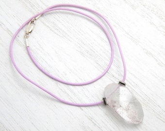 Lepidolite Crystal Necklace