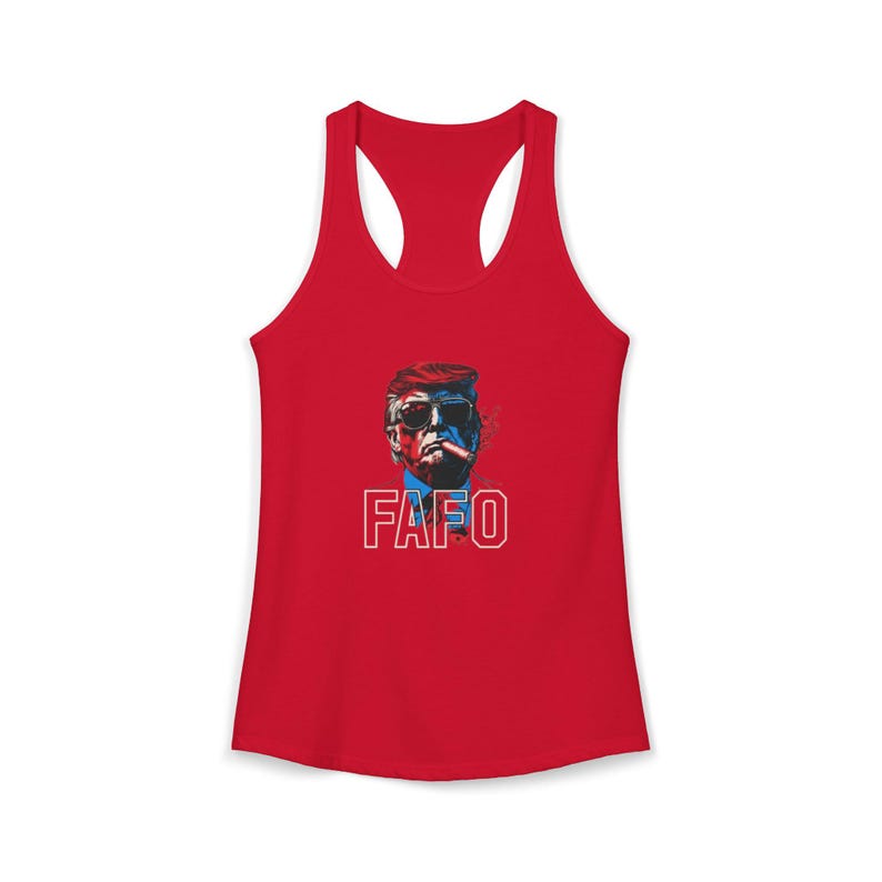 Camiseta sin mangas estilo racerback de Trump, camiseta sin mangas Trump 2026, camiseta sin mangas del 4 de julio imagen 7