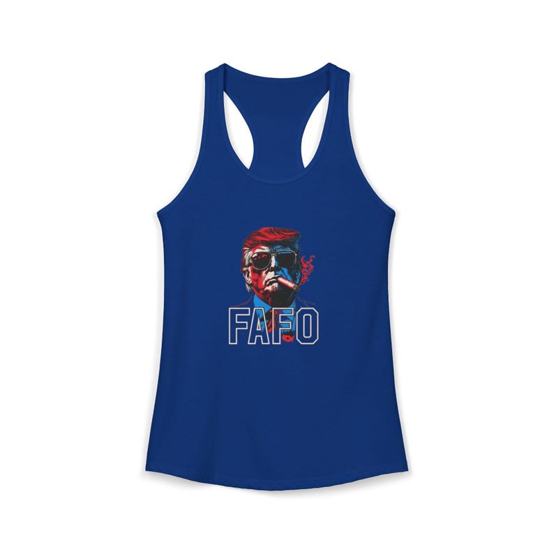 Camiseta sin mangas estilo racerback de Trump, camiseta sin mangas Trump 2026, camiseta sin mangas del 4 de julio imagen 6