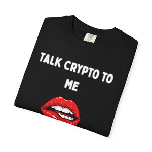 Crypto shirt, Talk Crypto To Me lips T-Shirt | Red Lip Graphic Crypto Tee, Unisex