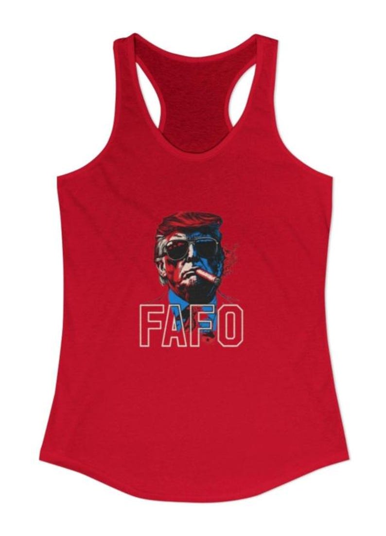 Camiseta sin mangas estilo racerback de Trump, camiseta sin mangas Trump 2026, camiseta sin mangas del 4 de julio imagen 3