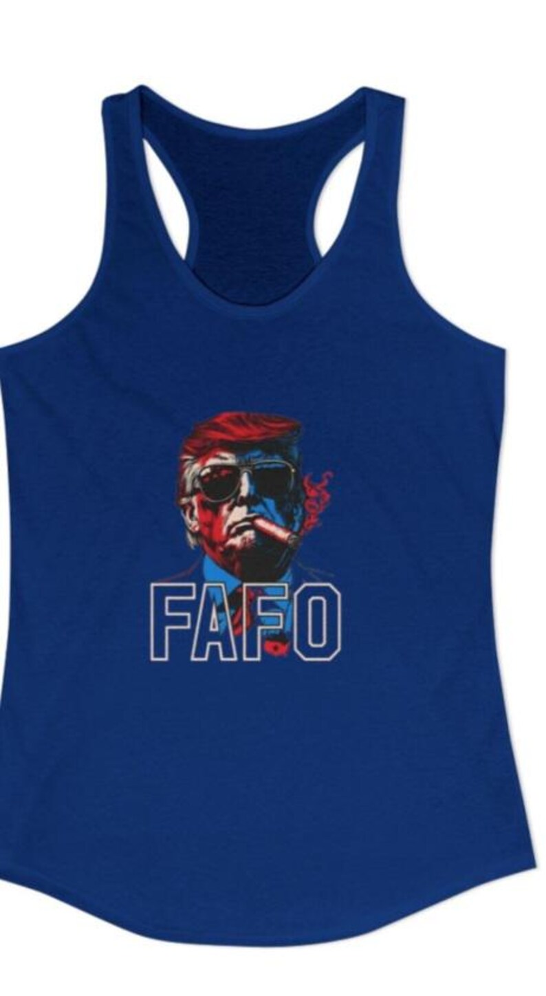 Camiseta sin mangas estilo racerback de Trump, camiseta sin mangas Trump 2026, camiseta sin mangas del 4 de julio imagen 4