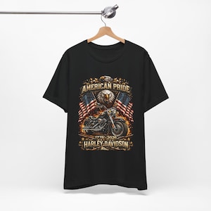 Harley Davidson shirt, American Pride Eagle Motorcycle Tee | 1776-2026 image 3