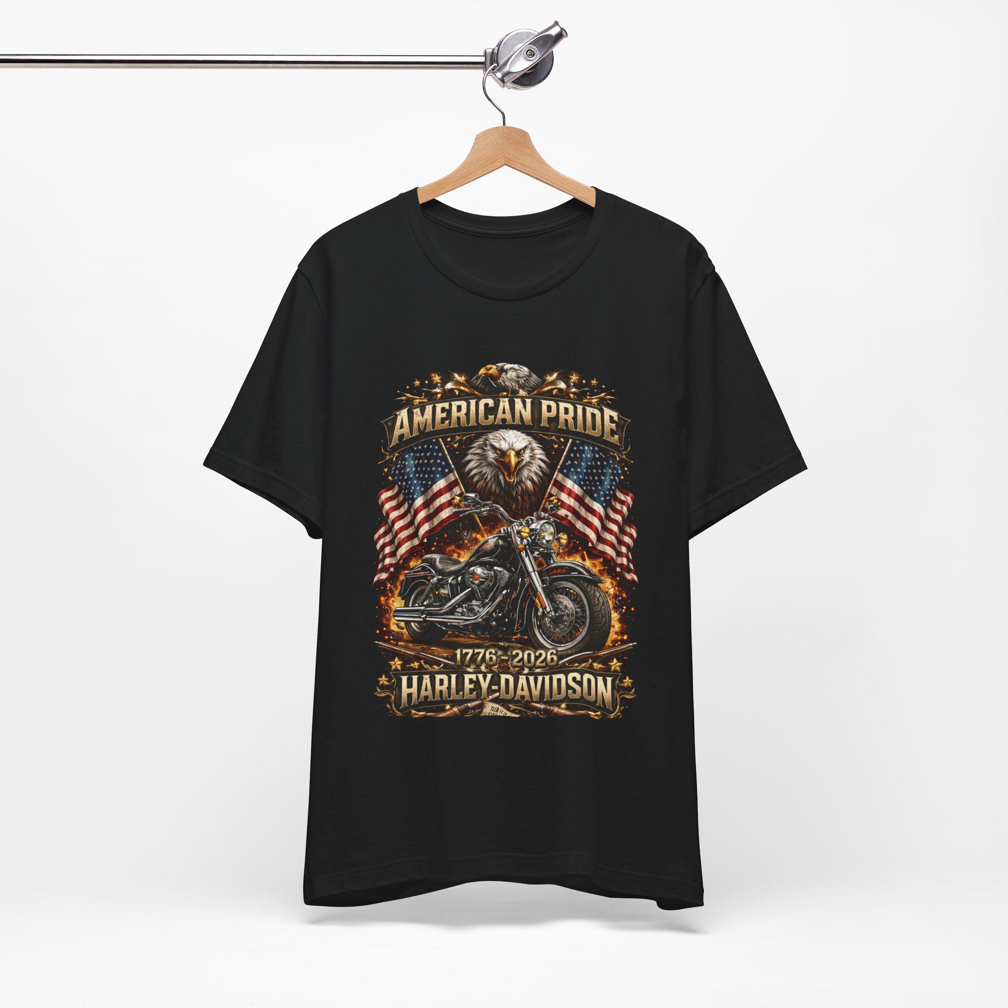 Harley Davidson Shirt, American Pride Eagle Motorcycle Tee | 1776