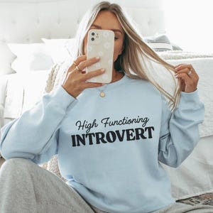 Komfortfarben Hoch funktionierendes Introvert-Shirt, lustiges minimalistisches Sweatshirt, sarkastisches T-Shirt