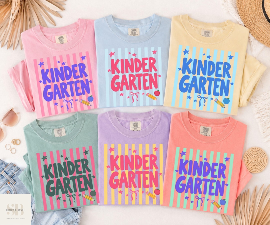 Comfort Colors Kindergarten Teacher Shirt, School Staff Team Shirts, Back to School Tee, T