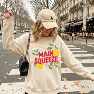 Comfort Colors Retro Main Squeeze TShirt, Cute Lemon Summer Graphic Tee, Vintage 70s Style T Shirt, Trendy Summer Fruit Boho Style Gift image 8