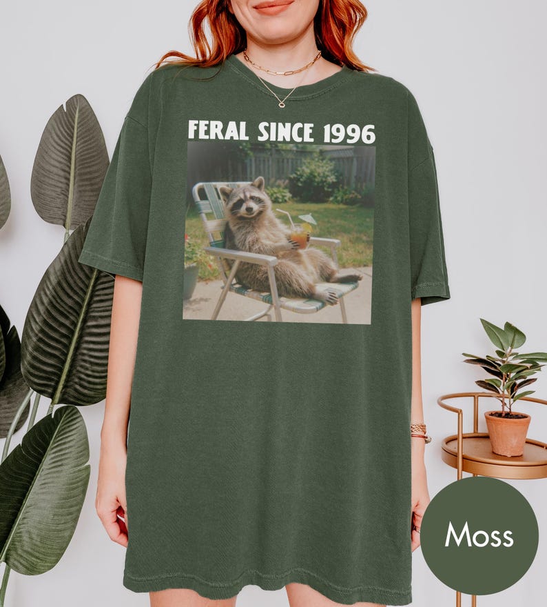 Comfort Colors Custom Year Funny Raccoon TShirt, Personalized Birthday Shirt, Vintage Bday Trip Gift, 30th Birthday Gift, 40th Birthday Gift image 7