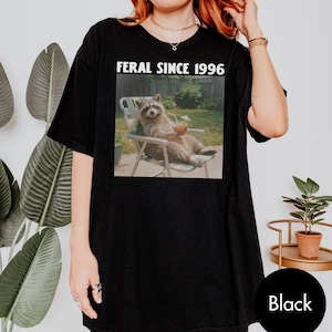 Comfort Colors Custom Year Funny Raccoon TShirt, Personalized Birthday Shirt, Vintage Bday Trip Gift, 30th Birthday Gift, 40th Birthday Gift image 5
