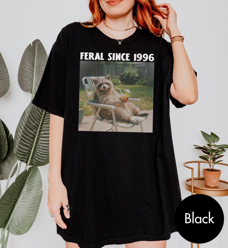 Comfort Colors Custom Year Funny Raccoon TShirt, Personalized Birthday Shirt, Vintage Bday Trip Gift, 30th Birthday Gift, 40th Birthday Gift image 5