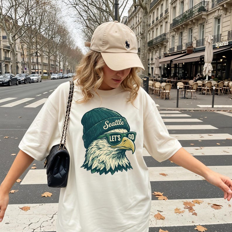 Comfort Colors Vintage Seattle Shirt, Retro Football TShirt, Football Merch Fan Gift, Unisex image 1