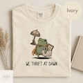 Comfort Colors We Thrift At Dawn Shirt, Funny Frog Meme Thrifting Tee, Thrift Lover TShirt, Vintage Collector Gift