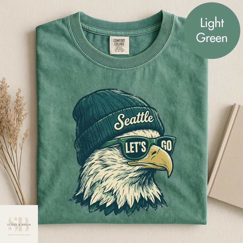 Comfort Colors Vintage Seattle Shirt, Retro Football TShirt, Football Merch Fan Gift, Unisex image 5