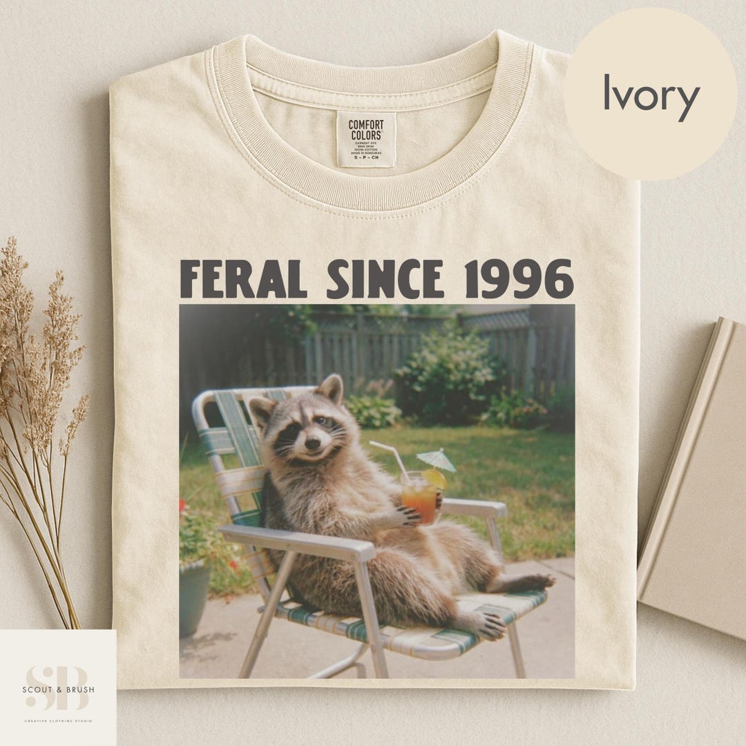 Comfort Colors Custom Year Funny Raccoon TShirt, Personalized Birthday Shirt, Vintage Bday