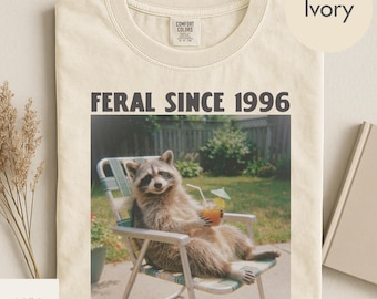 Komfort Farben Benutzerdefinierte Jahr Lustiges Waschbär TShirt, Personalisierte Geburtstag Shirt, Vintage Bday Reise Geschenk, 30.Geburtstagsgeschenk, 40.Geburtstagsgeschenk