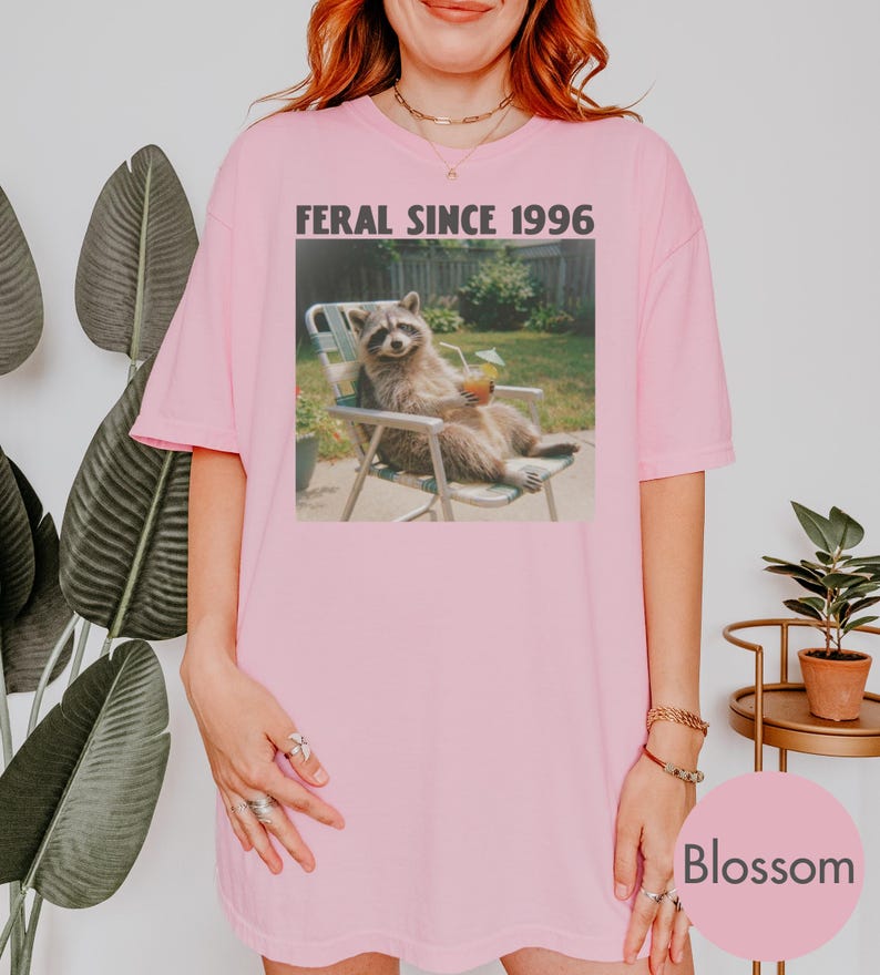Comfort Colors Custom Year Funny Raccoon TShirt, Personalized Birthday Shirt, Vintage Bday Trip Gift, 30th Birthday Gift, 40th Birthday Gift image 6