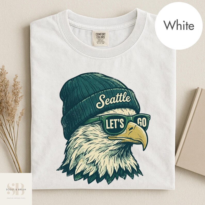Comfort Colors Vintage Seattle Shirt, Retro Football TShirt, Football Merch Fan Gift, Unisex image 4
