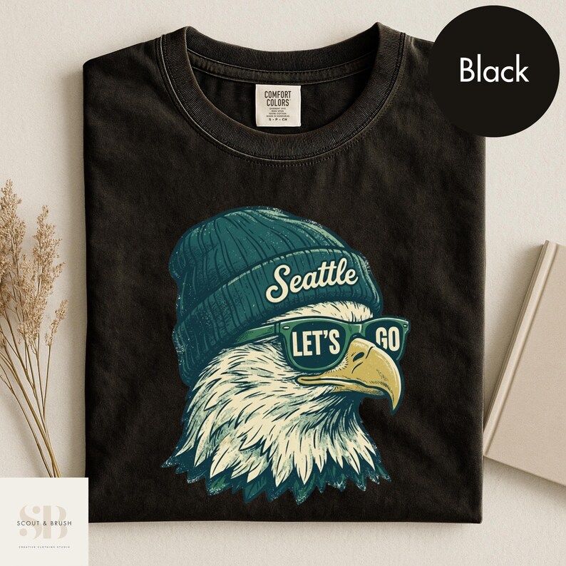 Comfort Colors Vintage Seattle Shirt, Retro Football TShirt, Football Merch Fan Gift, Unisex image 6