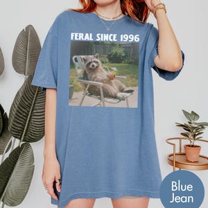 Comfort Colors Custom Year Funny Raccoon TShirt, Personalized Birthday Shirt, Vintage Bday Trip Gift, 30th Birthday Gift, 40th Birthday Gift image 3