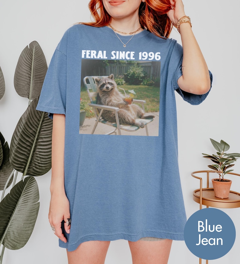 Comfort Colors Custom Year Funny Raccoon TShirt, Personalized Birthday Shirt, Vintage Bday Trip Gift, 30th Birthday Gift, 40th Birthday Gift image 3