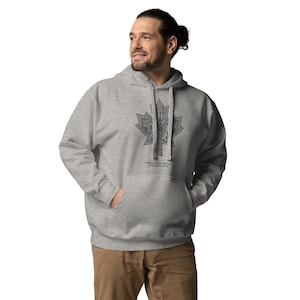 Wyjątkowa bluza z kapturem Toronto Canada – wzór Bogolan Maple Leaf i Skyline – miękka bluza z kapturem premium – styl miejski – unisex