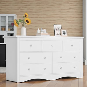 white christmas dresses JXQTLINGMU 52 inch Farmhouse 8 Drawers Double Dresser